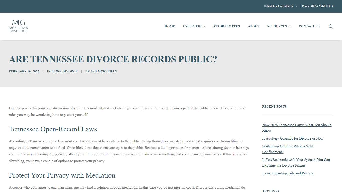 Are Tennessee Divorce Records Public? | Knoxville Divorce Attorneys